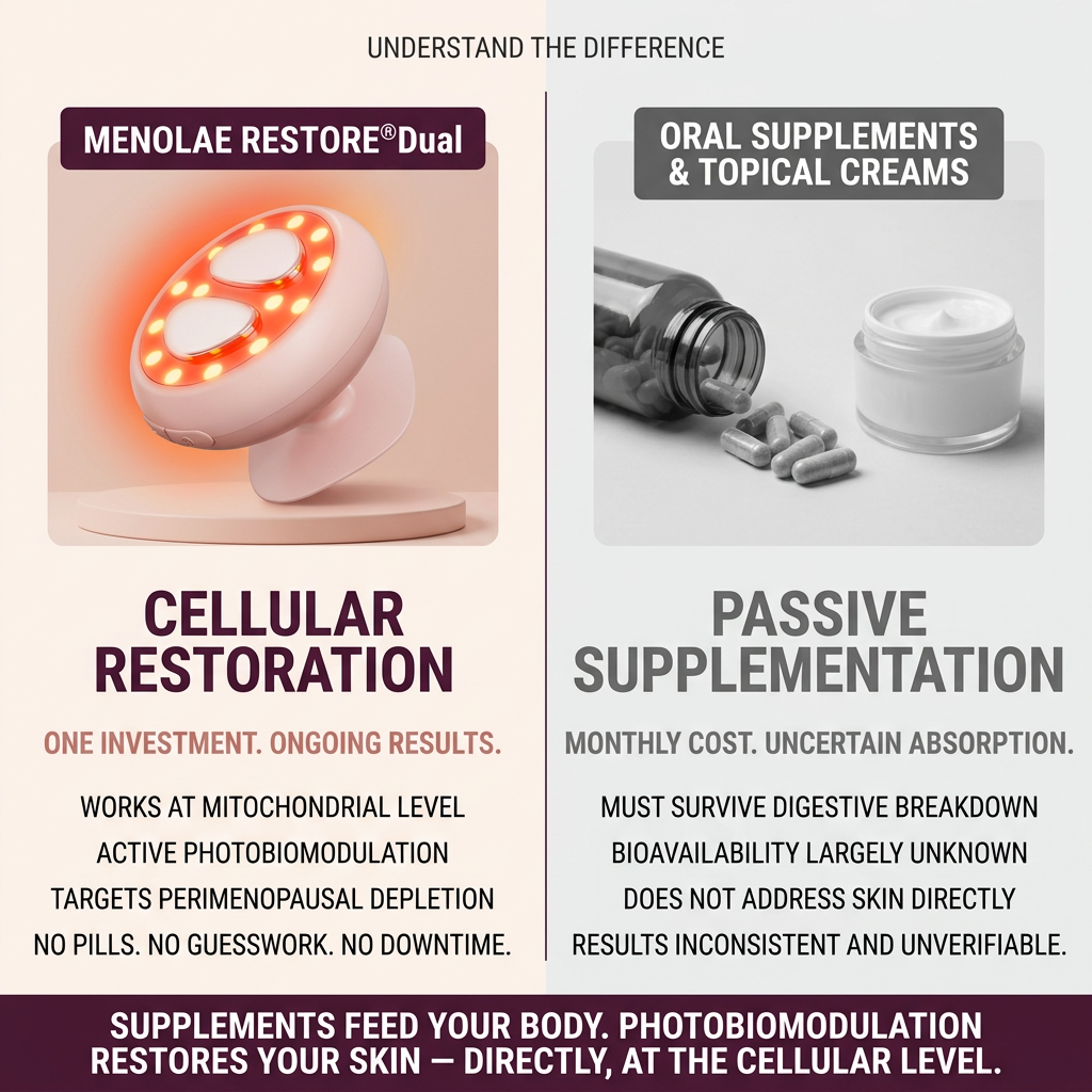 MENOLAE RESTORE® Dual-Wavelength Red Light Therapy For Perimenopausal Skin